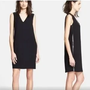 leather tiered dress A Line Faux Leather Sleeveless Tiered Dress – Urbanheer main image 1
